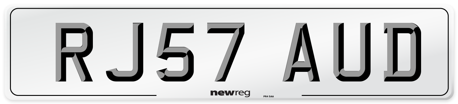 RJ57 AUD Number Plate from New Reg